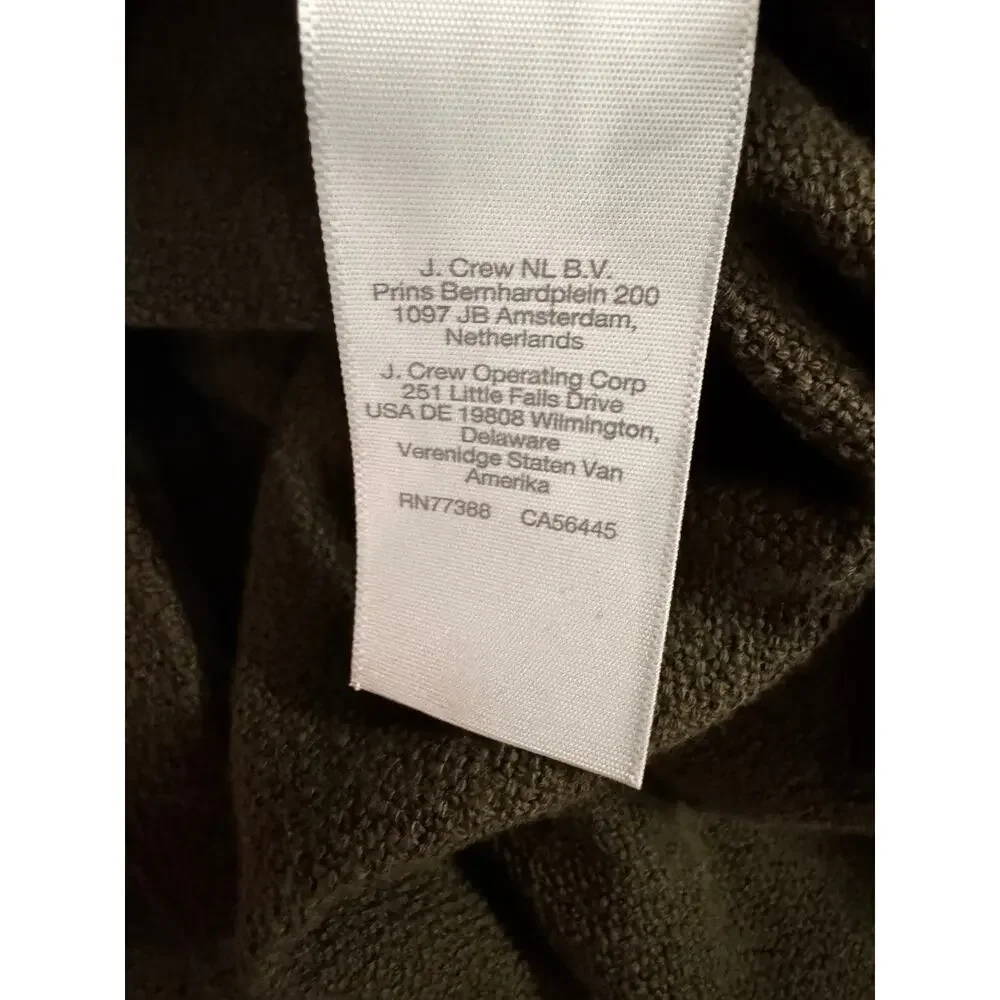 New MADEWELL Women's Deep Green Puff Sleeves Jacquard Square Neck Top Size S